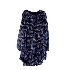 BCBG Maxazria Pacific Blue Cloud Flowy Shift‎ Dress